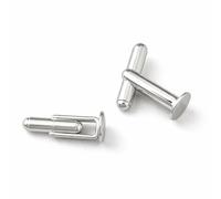 CKB Ltd Pack of 100 (50 Pairs) - 8mm Plate - Blank Cufflink Backs Round Bar With U Arm CKB09444