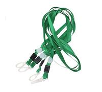 CKB LTD® Pack of 20 Green PRO Lanyard Neck Strap with Swivel Plastic Clip For an ID Card Holder