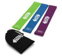 CKB Ltd Pack Of 3 Natural Latex Resistance Bands Exercise Elastic Home Gym Fitness, Workouts Physical Therapy Pilates Yoga Rehab Mobility