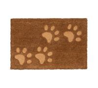 Ckb Ltd Paw Prints Novelty Doormat Pet Dog Themed Decorative Natural Coir Welcome Mat With Non Slip Pvc Backing Indoor Outdoor