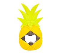 CKB LTD® PINEAPPLE Novelty Bottle Opener - Ideal for Cocktail Parties - Made from Silicone and Stainless Steel