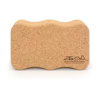 CKB Ltd Premium 100% Natural Eco-Friendly Cork Onda Yoga Non-Slip Block Single Brick Strength, Pilates Classes Home Exercise Fitness