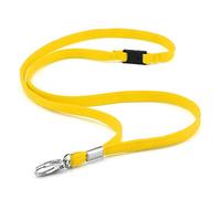CKB LTD Premium Lanyards Neck Strap with Breakaway and Swivel Metal Clip for ID Card Holder Lanyard Plain (Yellow, Pack of 10)