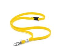Ckb Ltd Premium Lanyards Neck Strap With Breakaway And Swivel Metal Clip For Id Card Holder Lanyard Plain (Yellow, Pack Of 100)