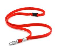 CKB LTD Premium Lanyards Neck Strap with Breakaway and Swivel Metal Clip for ID Card Holder Lanyard Plain (Red, Pack of 50)