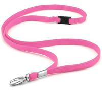 Ckb Ltd Premium Lanyards Neck Strap With Breakaway And Swivel Metal Clip For Id Card Holder Lanyard Plain (Pink, Pack Of 100)
