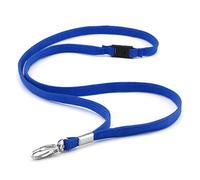 CKB LTD Premium Lanyards Neck Strap with Breakaway and Swivel Metal Clip for ID Card Holder Lanyard Plain (Blue, Pack of 50)