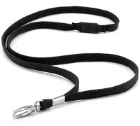 CKB LTD Premium Lanyards with Breakaway and Swivel Metal Clip for ID Card Holder Lanyard Plain (Black, Pack of 20)