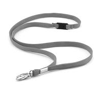 CKB LTD Premium Lanyards with Breakaway and Swivel Metal Clip for ID Card Holder Lanyard Plain (Grey, Pack of 10)