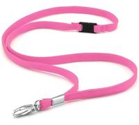 CKB LTD Premium Lanyards with Breakaway and Swivel Metal Clip for ID Card Holder Lanyard Plain (Pink Pack of 10)