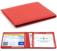 CKB LTD Red Disabled Badge Holder For Car Blue Badge Parking Permit Wallet Protector