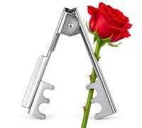 CKB LTD Rose Thorn Stripper Tool Iron Cutter Flower Pruning Stem Remover | 14cm Handheld Silver Metal Leaf Stripping, Dual-Use for Gardening, Home, Florist Arrangement for Roses & Cut Flowers