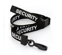 CKB LTD Security LANYARDS Breakaway Safety Lanyard Neck Strap Swivel Plastic Clip for ID Card Holder - Pull Quick Release Design (Black, Pack of 20)