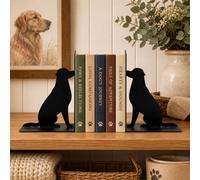 CKB Ltd Set Of 2 Dog At The Gate Bookends, Cute Sheepdog 3D Book Ends For Shelves