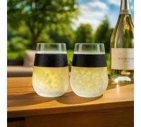 CKB Ltd Set Of 2 Wine Cocktail Spirit Cooler Cups With Cool Carry Bag Ideal For Hot Days, Travelling Or Relaxing