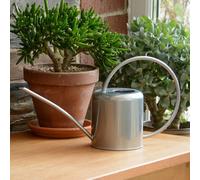CKB LTD Silver Coloured 1.4L Indoor Watering Can Small Metal Galvanised Powder Coated Steel