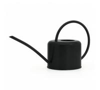 CKB Ltd® Small 1.1L Indoor Watering Can - Black Coloured Galvanised Powder Coated Steel - For Houseplants Contemporary Metal Design With Narrow Spout And High Handle (Black)