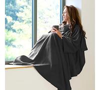 CKB LTD Snug Rug Cosy, The Blanket with Sleeves and A Handy Pouch Pocket - Slate Grey