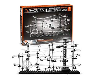 CKB LTD® Space Rail Perpetual Rollercoaster Level 3 - Marble Roller Coaster Run DIY Track Build Kit Space Rail Track Run Construction Gadget