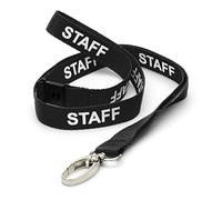 CKB LTD Staff LANYARDS Breakaway Safety Lanyard Neck Strap Swivel Metal Clip for ID Card Holder - Pull Quick Release Design