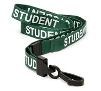 CKB LTD Student LANYARDS Breakaway Safety Lanyard For Schools Neck Strap Swivel Plastic Clip for ID Card Holder - Pull Quick Release Design (Green, Pack of 100)