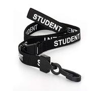 CKB Ltd Student LANYARDS Breakaway Safety Lanyard for Schools Neck Strap Swivel Plastic Clip for ID Card Holder - Pull Quick Release Design (Black, Pack of 100)