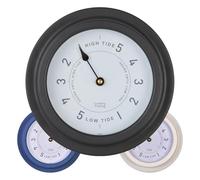 CKB LTD Traditional Nautical Tide Clock Weather Resistant - Indoor and Outdoor - Battery Powered - Ideal Decor For Seaside Home or Caravan 22.7cm Steel (Carbon Black)