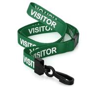 CKB LTD Visitor LANYARDS Breakaway Safety Lanyard Neck Strap Swivel Plastic Clip for ID Card Holder - Pull Quick Release Design (Pack of 100, Green)