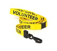 CKB Ltd Volunteer LANYARDS Breakaway Safety Lanyard Neck Strap Swivel Plastic Clip for ID Card Holder - Pull Quick Release Design (Yellow, Pack of 10)