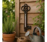 Ckb Ltd Wall Mounted Cast Iron Key Design Garden Thermometer For Indoor & Outdoor Use
