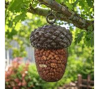 Ckb Ltd Wild Bird Feeder Large Hanging Metal Acorn Easy Access Removable Screw Top Suspension Ring Lid With Protective Mesh