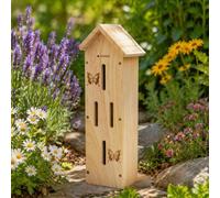 Ckb Ltd Wooden Butterfly House Shelter Natural Garden Butterfly Box Rustic Wildlife Bug Habitat Decorative Outdoor Garden Ornament