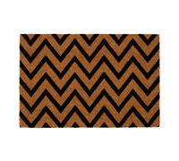 Ckb Ltd Zig Zag Novelty Doormat - Geometric Natural Coir Welcome Mat With Non Slip Pvc Backing, Indoor Outdoor 60 X 40Cm