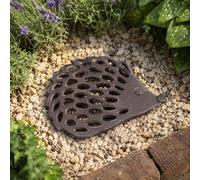 CKB Stepping Stones Garden Path Cast Iron Hedgehog Step Pathway Tile | Large Durable Heavy Duty Steps, Weatherproof Hard Wearing Outdoor Brown Decorative Design Tiles for Lawn & Pathways