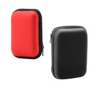 CKCSHI 2 Pcs Playing Card Case, UNO Case, Playing Card Holder, Waterproof and Scratch Resistant Card Box, Travel Carrying Case Compatible UNO Card on The Outdoor Gaming or Camping (Red, Black)