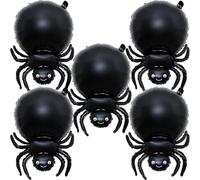 CKCSHI 5 PCS Spider Foil Balloons, Halloween Balloons, Giant Black Spider Balloons, Black Spiders, Halloween Foil Balloons, Spider Balloons for Home Party Halloween Party Decoration Supplies