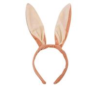 CKCSHI Easter Bunny Ears Headband, Easter Rabbit Ears Headbands, Plush Bunny Hairbands, Brown Bendable and Long Rabbit Ear Headband for Kids Adults Easters Party Cosplay Costume Decorations