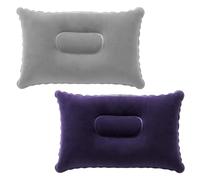 CKDSA 2Pcs Inflatable Pillow 34 * 22cm Blow up Pillow Soft Water Resistant Portable Beach Sunbed Xmas Air Neck Ultra Light Air Pillows for Beach Sunbathing Camping Fishing Travel Car Office