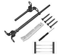 CKE 10 Pairs Black Cable Railing Kit 1/8" Swage Toggle Turnbuckle Hardware T316 Stainless Steel for Wood Post WoodEasy System Angle 180° Adjustable Stairs Deck 10 Cable Lines BCR25