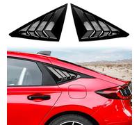 CKE 2pcs for 11th Gen Civic Hatchback for Honda Civic 2022 2023 2024 Accessories Auto Car Exterior Rear Side Window Louvers Air Vent Scoop Shades Cover Blinds -Bright Black