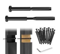 CKE 30 Pack Black Invisible Cable Railing Kits, T316 Stainless Steel 3/16" Invisible Receiver, Swage Stud End for Deck Cable Railing Hardware Threaded End Fitting for 2x2, 4x4 Wood/Metal Posts, BCR31