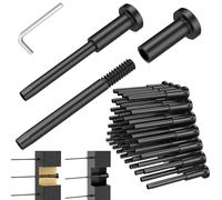 CKE 50 Pack Black Invisible Cable Railing Kit 1/8" Cable Railing Tensioner Invisible Receiver and Swage Stud End for Cable Railing Hardware T316 Swage Tensioner Terminal Hidden for 2x2 Wood/Metal Post
