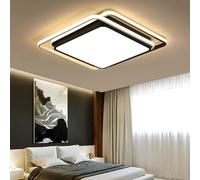 Ckeibt Modern LED Ceiling Lighting，2 Squares Modern LED Ceiling Lighting，3 Modes Dimmable 100W Flush Mount Ceiling Light Chandelier Fixture for Kitchen Living Room Bedroom