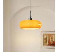 CKENSU 11" Bauhaus Glass Pendant Light Nordic Style Glass Chandelier Modern Suspension Chandelier Lighting for Kitchen Island Bedroom Cafe Hallway Restaurant-Orange