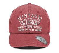 CKETDYO 1924-1994 Birthday Gifts for Men Women,Personalized 30th-100th Birthday Ideas Gift,Parents Vintage Hat, 21.red, One Size