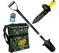 CKG Carbon Metal Detecting Set - Spade Shovel, Hand Shovel Digging Tool, Pouch Bag - Lightweight and Durable Shovels for Digging Treasure Hunting,Set