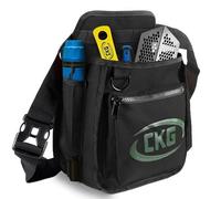 CKG Metal Detecting Finds Bag Waist Digger Pouch Tools Bag for Pinpointer, Metal Detecting Pouch Portable Multifunctional for Metal Detector Accessories, Black