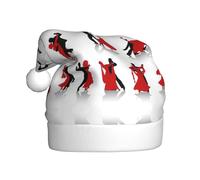 CKGODGF Ballroom Dance Print Fashionable And Unique Christmas Hat,Retro Santa Hat,Classic Plush New Year Party Hat