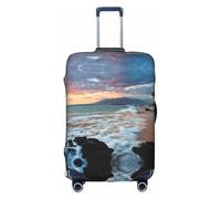 CKGODGF Beach Maui Hawaii Sunset Sea Waves Clouds Print Elastic Luggage Cover,Personalized Luggage Cover with Zipper.