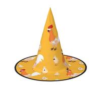 CKGODGF Chicken Chick Print Wizard,Magician Costume Accessories,Halloween Full Hat,Suitable For Party Role Play-1 Piece